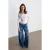 Lage Taille Wijde Pijpen Katoenen Denim Jeans