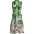 Mouwloze jurk met V-hals en tropische bladprint