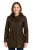 Dames bruine leren parka met capuchon – Cairns
