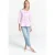 Rich & Royal Striped Blouse With Bow Spring Blush