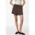 PIECES regular waist gestreepte casual short bruin