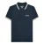 Lambretta Heren SS25 Triple Tipped Poloshirt (Marine/Wit/Stone/Basil)