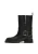 Leather boots with slip-on upper