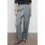 Mango straight regular waist casual broek grijs