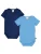 Fred’s World by GREEN COTTON Rompertje/body  navy / lichtblauw