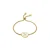Luxenter armband in wit parelmoer afgewerkt in 18K geel goud – Alfabet