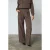 SisterS Point wide leg high waist pantalon donkerbruin