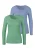 LASCANA Shirt  lichtblauw / groen