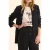 ICode Black Cotton Linen Suit Jacket Black