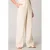 Base Level wide leg regular waist casual broek ecru