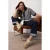 Trendyol Curve Dames Donkerblauw Gestreept Kort Regular fit Grote maten Blouses