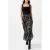 French Connection Diandra Satin Burnout Skirt Black/cream