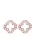 ELLI Oorbellen ‘Kleeblatt’  rose-goud / transparant