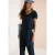 Cecil Dames Jumpsuit met straight leg en structuur in Blauw