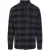 Palm Angels Curved Logo Checked Black Shirt