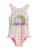 Next Badpak  beige / azuur / citroengeel / pink