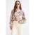 Bloemdruk Lange Mouw Mandarin Kraag Blouse