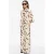 ROUGE EDIT wide leg high waist casual broek met dierenprint ecru