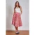 Cary Check And Bow rok in rood