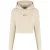 Malelions Women Avenue Crop Hoodie | Beige