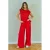 FREEQUENT high waist casual broek rood