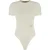 Malelions Women Shortsleeve Crewneck Bodysuit | Cream
