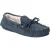 Hush puppies allie leer dames mocassin memory foam faux fur navy
