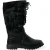 Dolce & Gabbana Zwarte Rubber Veterschoenen met Schapenvacht Regenboots