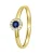 Lucardi Ring ‘Klassisch’  navy / goud / transparant