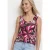 Street One Dames Top met V-hals en elastische zoom in Pink