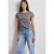 Street One Dames Shirt met losse schouders en strepen in Groen
