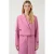 YAS cropped blazer met krijtstreep met pailletten roze