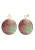 ELLI Oorbellen ‘Perlmuttscheibe’  goud / groen / donkerlila / watermeloen rood
