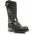 New Rock heren zwart lederen gotische cowboylaarzen – MR030-S1