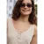 Street One Studio Dames Top met V-hals en lintdetail in Beige