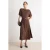 TRENDYOLMİLLA Dames Bruin Effen Midi Kort Skater Jurken