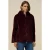 Oltre Hooded Teddy Bear Jacket Burgundy