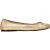 Prada ballerina’s met logo-plaatje en strik in metallic goudkleurig leer