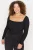 Trendyol Curve Dames Zwart Effen Lang Getailleerd Grote maten Blouses