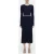 Closed Crew Neck Long Sleeves Dresses Dark Night