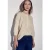 Street One Dames Geruite seersucker blouse in Beige