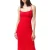 Bardot Adoni mesh-midijurk voor dames (Vuurrood)
