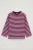 WE Fashion – Meisjes oversized gestreept T-shirt met print – Oversized – Donkerpaars – Katoen –