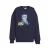 Coolcat fleece sweater met beer printopdruk Kane donkerblauw