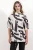 Abstracte Print Losse Fit Shirt met Pocket