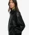 Oversized Bomber Jas met Kraag Black