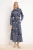 Trendyol Modest Dames Donkerblauw Etnisch patroon Maxi Lang Casual Skater Modest Jurken