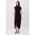 TRENDYOLMİLLA Dames Zwart Effen Midi Kort Bodycon Jurken