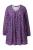 Ulla Popken Shirt  lichtblauw / aubergine / zwart