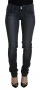 Acht Grijze Katoenen Skinny Lage Taille Dames Casual Denim Dames Jeans